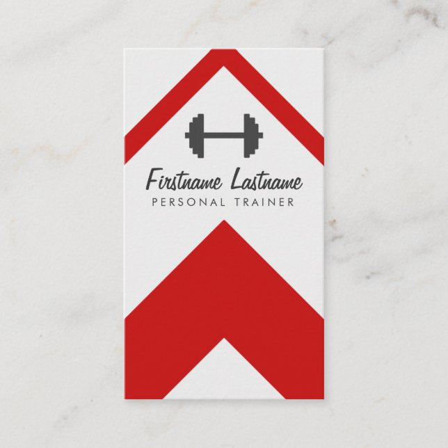 Cartão De Visita Instrutor pessoal de alto impacto & malhação (Frente)