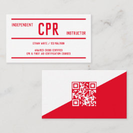 Cartão De Visita Instrutor QR CPR Training & First Aid