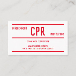 Cartão De Visita Instrutor QR CPR Training & First Aid