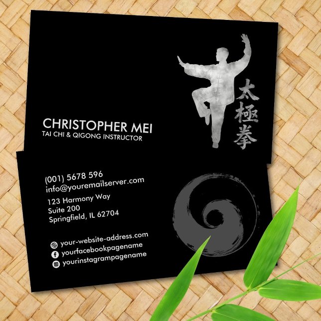 Cartão De Visita Instrutor Tai Chi Chuan & Qigong (Criador carregado)