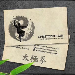 Cartão De Visita Instrutor Tai Chi & Qigong