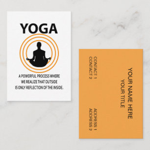 Cartão De Visita Instrutor Yoga Meditation