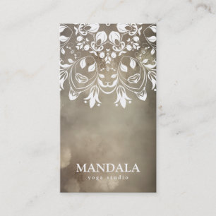 CARTÃO DE VISITA INSTRUTOR YOGA PERSONALIZADO DO LOGOTIPO MANDALA