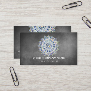 CARTÃO DE VISITA INSTRUTOR YOGA PERSONALIZADO DO LOGOTIPO MANDALA