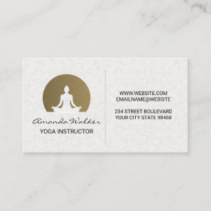 Cartão De Visita Instrutor Yoga Sessão Lotus Pose