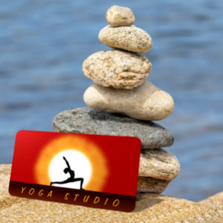 Cartão De Visita Instrutor Yoga Sunrise Placas De Biz Padrão