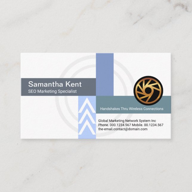 Cartão De Visita Interceptando o Marketing SEO de Conexões de Link (Frente)