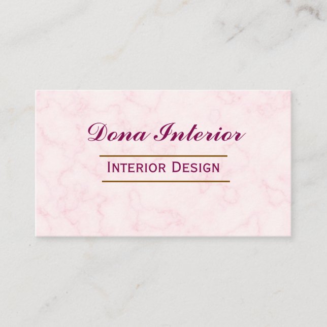 Cartão De Visita Interior Designer Business Card (Frente)