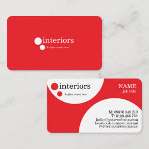 Cartão De Visita Interior moderno minimalista personalizado