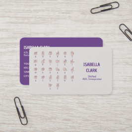 Cartão De Visita Intérprete ASL