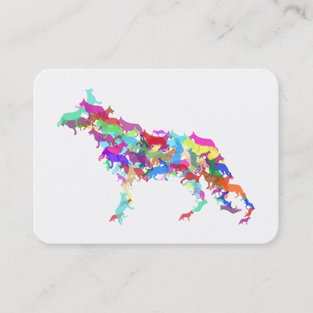 Cartão De Visita Invasão de cães pastores (Frente)