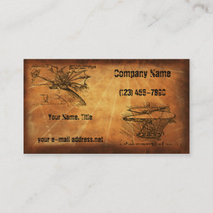 Cartão De Visita Invenções de DaVinci,