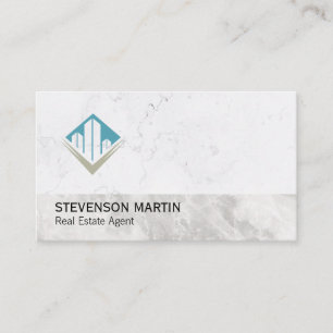 Cartão De Visita Investidor imobiliário Proprietário Marble