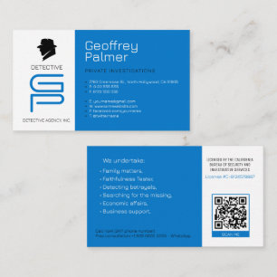 Cartão De Visita Investigações Privadas Detetive Professional