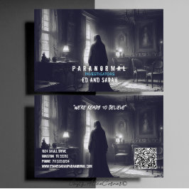 Cartão De Visita Investigador Paranormal Assombrado Fantasma