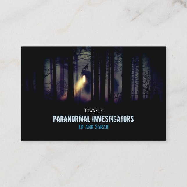 Cartão De Visita Investigador Paranormal Cabina Assombrada (Frente)