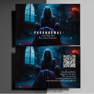 Cartão De Visita Investigador Paranormal Garota Possuída Assombrada