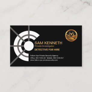 Cartão De Visita Investigador Privado da Arma de Olhos Telescópico