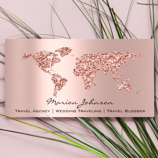 Cartão De Visita Investimentos Financeiros Rosa de Viagem de Casame (Investments Finance Wedding Traveling World Rose Business Card)