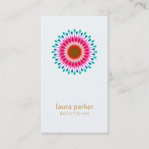 Cartão De Visita Ioga cura da terapia do logotipo da flor de Lotus