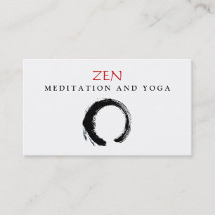 Cartão De Visita Íoga Enso, Círculo Zen, Meditação Budista 3