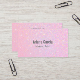 Cartão de visita iridescente da beleza do brilho