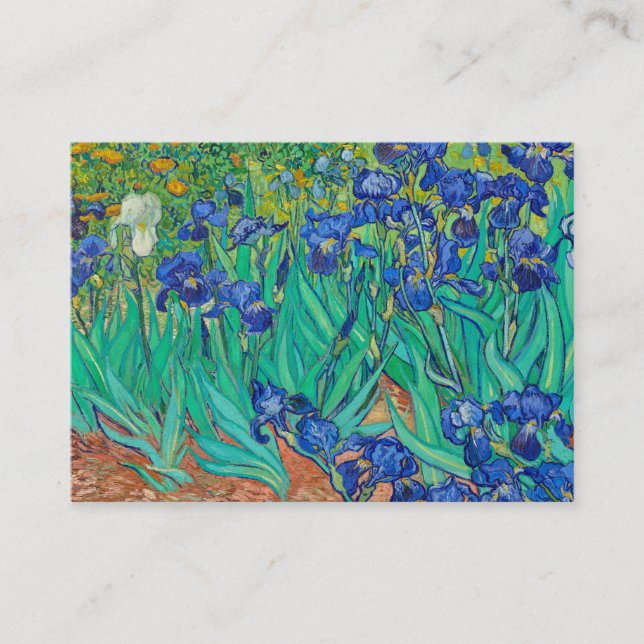 Cartão De Visita Irises, 1889, por Vincent van Gogh (Frente)