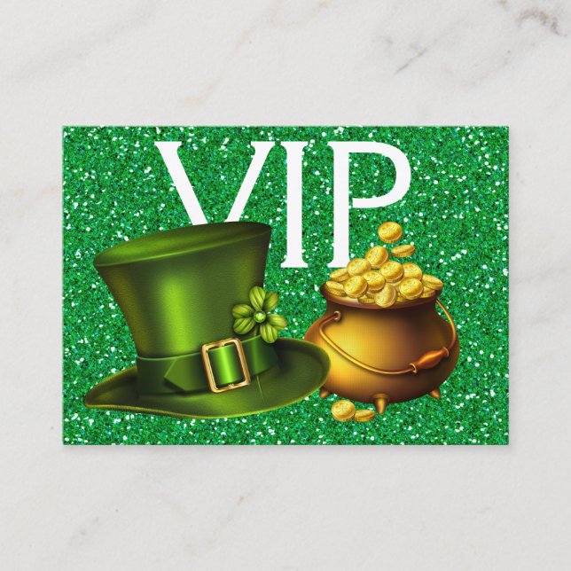 Cartão De Visita Irish Business VIP Pass (Frente)