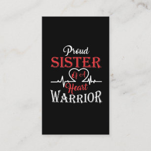 Cartão De Visita Irmã de um Guerreiro do Coração Posta Cirurgia 