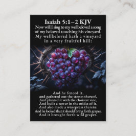 Cartão De Visita Isaiah 5:1–2 and Matthew 21:33–40 KJV Card Box