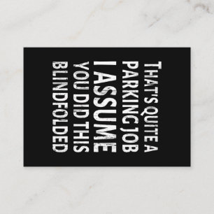 Cartão De Visita Isso é um trabalho de estacionamento - mau estacio