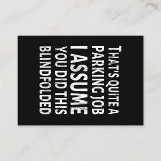 Cartão De Visita Isso é um trabalho de estacionamento - mau estacio