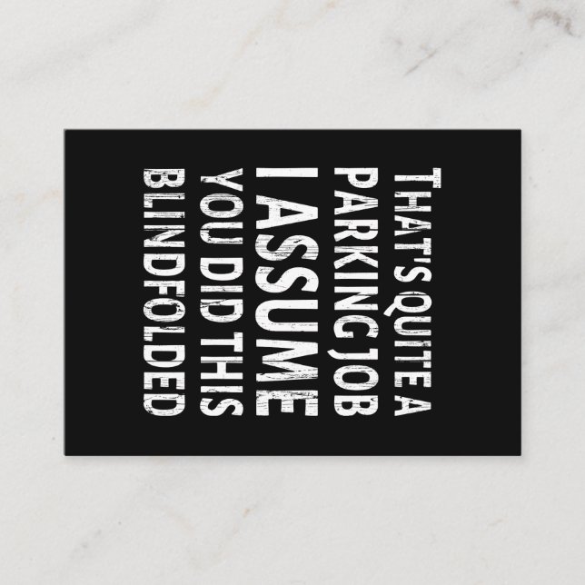 Cartão De Visita Isso é um trabalho de estacionamento - mau estacio (Frente)