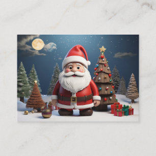 Cartão De Visita isto é design de papai noel de de natal e arte de