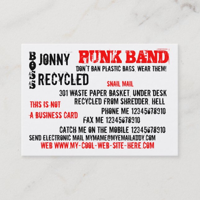 Cartão De Visita Isto não é chato (Frente)