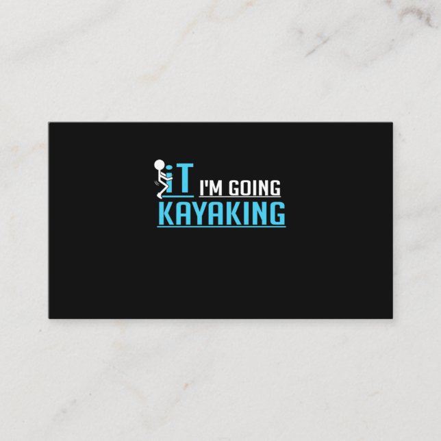 Cartão De Visita IT I I'm Kayaking (Frente)