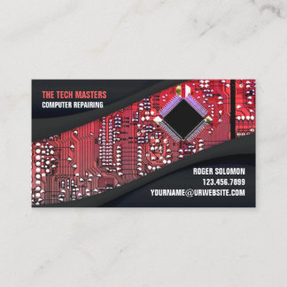 Cartão De Visita IT Support Services Business Card Template