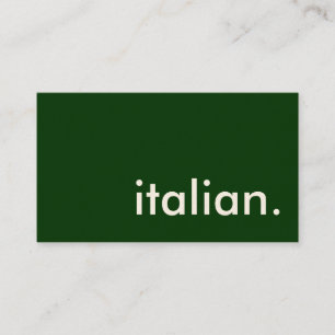 Cartão De Visita italiano.
