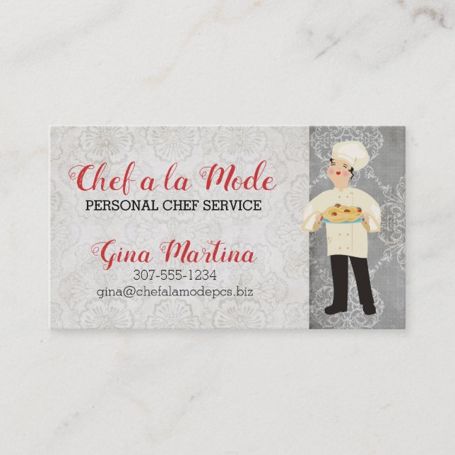 Cartão de visita italiano bonito da restauração da (Frente)