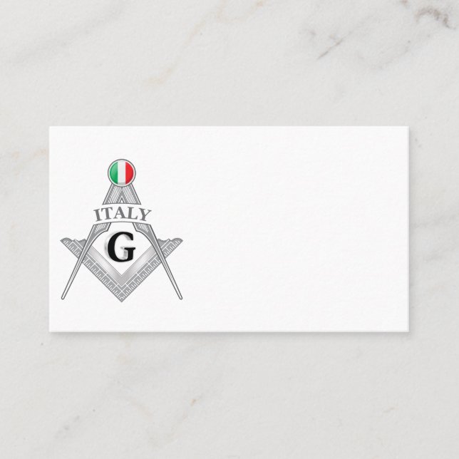 Cartão De Visita Italy freemasonry sign (Frente)