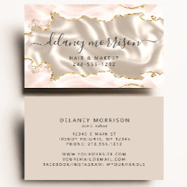 Cartão De Visita Ivory Agate Gold Glitter Luxury Magnetic