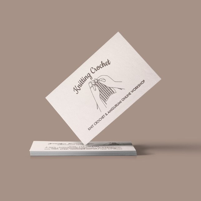 Cartão De Visita Ivory Blush Handmade Hobby Amigurumi Crochet Knit (Criador carregado)