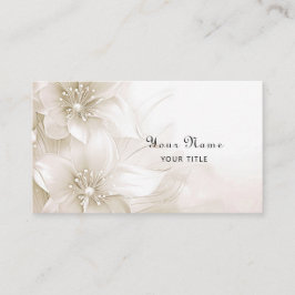 Cartão De Visita Ivory White Flowers Business Card