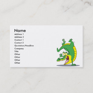 Cartão De Visita jacaré feliz crocodilo desenho animado dançando