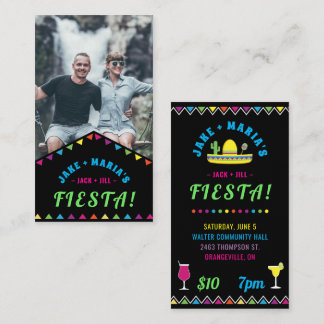 Cartão De Visita Jack e Jill Fiesta Themed Tickets
