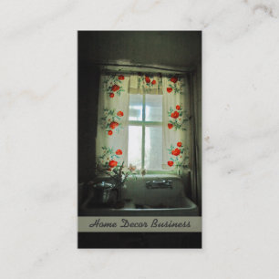 Cartão De Visita Janela antiga bonita da cozinha
