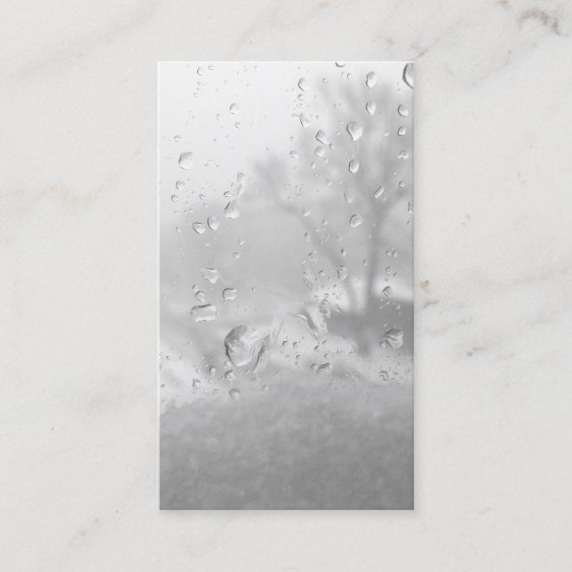 Cartão De Visita janela da cidade de inverno (Frente)