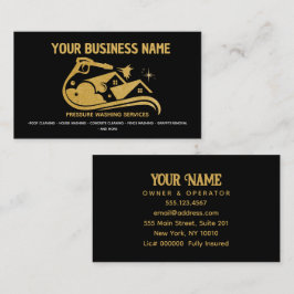 Cartão De Visita Janela de energia de lavagem de pressão Dourada e 