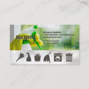 Cartão De Visita Janela Limpeza Maid