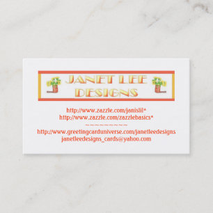 Cartão De Visita Janet Lee Design-Cartão de visita